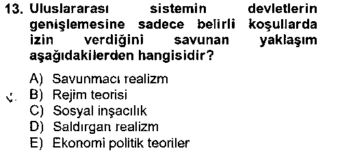 ULI406U Uluslararası İlişkiler Kuramları 2 çıkmış sınav sorusu 1