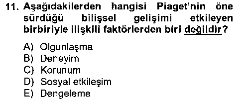 PSI192U Eğitim Psikolojisi çıkmış sınav sorusu 3