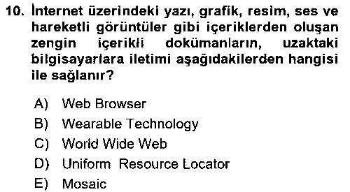 WTK205U Web Okuryazarlığı çıkmış sınav sorusu 2