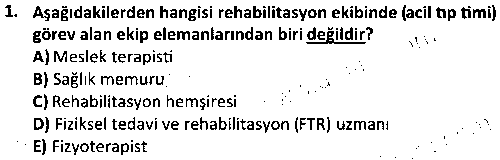 ACY2007 Afetlerde İlk ve Acil Yardım Yönetimi çıkmış sınav sorusu 1