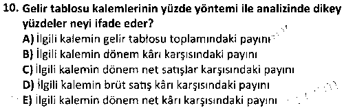 SAG2008 Sağlık Kurumlarında Maliyet Yönetimi çıkmış sınav sorusu 2