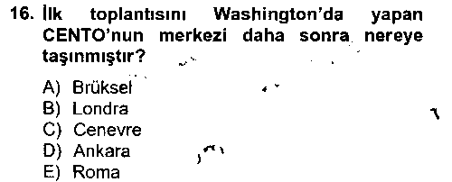 TAR120U TAR120U Siyasi Tarih 2 çıkmış sınav sorusu 3