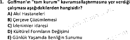 HIT1009 Sosyoloji çıkmış sınav sorusu 1