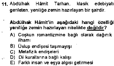EDB203U Tanzimat Dönemi Türk Edebiyatı 1 çıkmış sınav sorusu 2