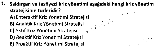 ADY2002 Afetlerde Risk ve Kriz Yönetimi çıkmış sınav sorusu 1