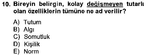 SOS110U Örgütsel Davranış çıkmış sınav sorusu 2