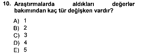 ARY101U Sosyal Bilimlerde Araştırma Yöntemleri çıkmış sınav sorusu 1