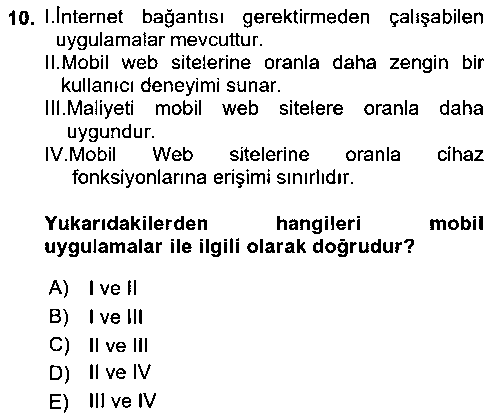 BIL209U Mobil Uygulama Geliştirme çıkmış sınav sorusu 2