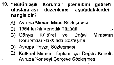 KMT201U Kültürel Miras Yönetimi çıkmış sınav sorusu 2