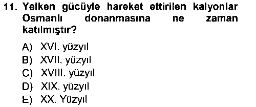 TAR211U Osmanlı Merkez ve Taşra Teşkilatı çıkmış sınav sorusu 2