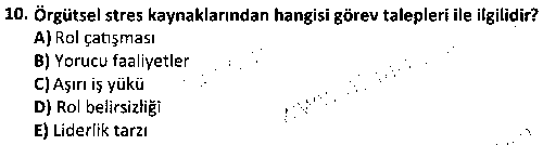 ISL3007 Örgütsel Davranış çıkmış sınav sorusu 2