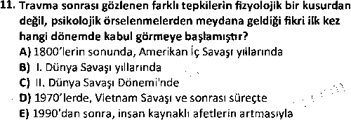 ADY2001 Acil Durum ve Afet Psikolojisi çıkmış sınav sorusu 3