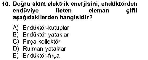 EID202U Elektrik Bakım, Arıza Bulma ve Güvenlik çıkmış sınav sorusu 1