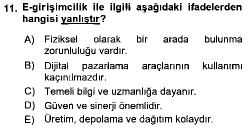 TRZ301U Turizmde Güncel Yaklaşımlar çıkmış sınav sorusu 3