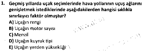 SHI2008 Havayolu Yönetimi çıkmış sınav sorusu 1