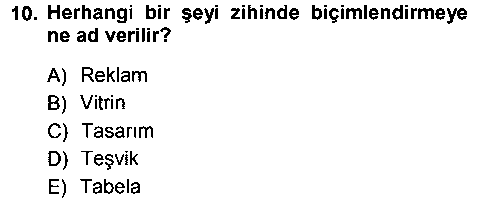 PMY203U Mağaza Atmosferi çıkmış sınav sorusu 1