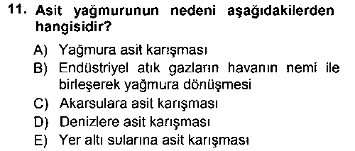 SOS321U Çevre Sosyolojisi çıkmış sınav sorusu 2