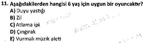 CGE1003 Okul Öncesi Eğitimde Araç Gereç Geliştirme çıkmış sınav sorusu 3