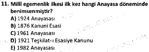 HIT1002 Anayasa Hukuku çıkmış sınav sorusu 3