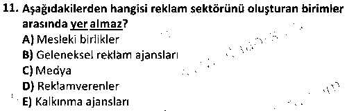 GRF3002 Reklamda Yaratıcılık çıkmış sınav sorusu 3