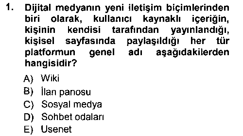 MEI203U İnternet Yayıncılığı çıkmış sınav sorusu 1