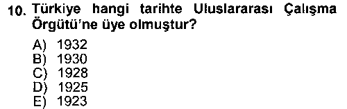 CEK205U Çalışma İlişkileri çıkmış sınav sorusu 2