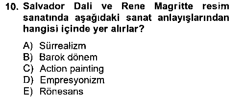 SAN202U Güzel Sanatlar çıkmış sınav sorusu 2
