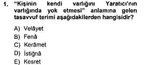 EDB103U Eski Türk Edebiyatına Giriş: Biçim ve Ölçü çıkmış sınav sorusu 1
