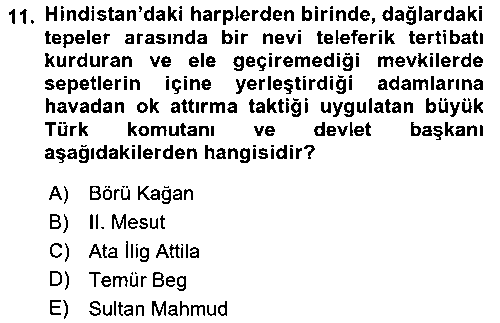 TAR232U Türk Kültürü Ve Tarihine Giriş çıkmış sınav sorusu 3