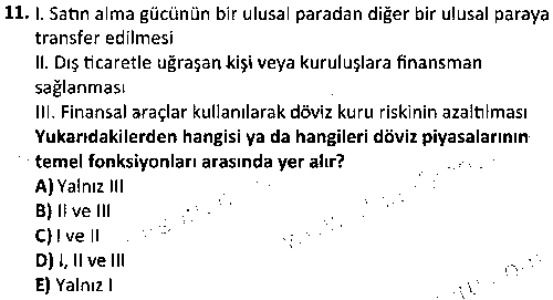 BS2014 Uluslararası Bankacılık çıkmış sınav sorusu 3