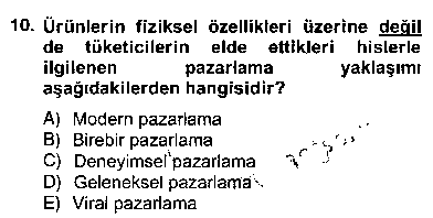 PZL216U Eğlence Pazarlaması çıkmış sınav sorusu 2