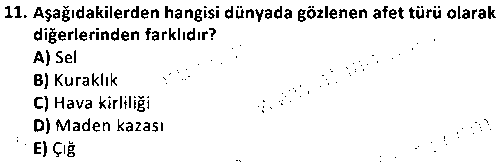 ACY1010 Afetlerde Haberleşme çıkmış sınav sorusu 3