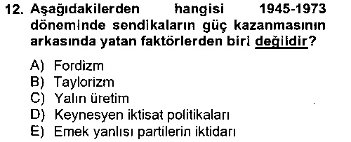 CEK304U Sendikacılık çıkmış sınav sorusu 2