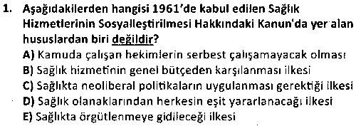 SAG4008 Sağlık Sosyolojisi çıkmış sınav sorusu 1