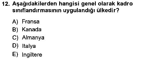 HUK303U Kamu Personel Hukuku çıkmış sınav sorusu 1
