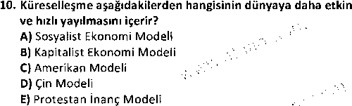 SOH1010 Türkiyenin Toplumsal ve Ekonomik Yapısı çıkmış sınav sorusu 2