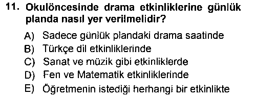 OKO307U Okulöncesinde Drama çıkmış sınav sorusu 2