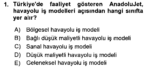 HIS302U Havayolu Yönetimi çıkmış sınav sorusu 1