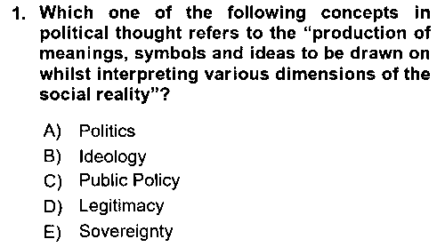 TAR219U Political Thought çıkmış sınav sorusu 1