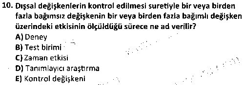 ETP2003 Pazarlama Araştırması çıkmış sınav sorusu 2