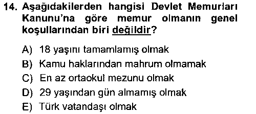 HUK303U Kamu Personel Hukuku çıkmış sınav sorusu 3