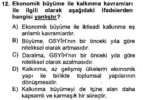SIY202U Gelişmekte Olan Ülkelerde Siyaset çıkmış sınav sorusu 2