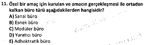 BY1004 Büro Yönetimi çıkmış sınav sorusu 3