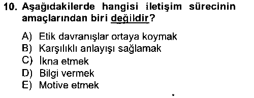 HIT204U Halkla İlişkiler Yazarlığı çıkmış sınav sorusu 2