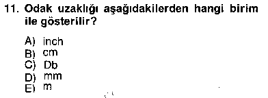 FOT204U Optik Bakış çıkmış sınav sorusu 2