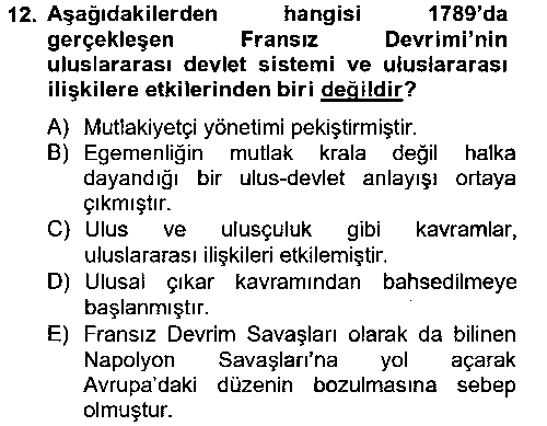 ULI102U Uluslararası İlişkilere Giriş çıkmış sınav sorusu 3