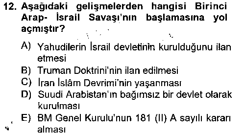 SIY302U Orta Doğuda Siyaset çıkmış sınav sorusu 2