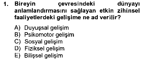 OMB306U Özel Öğretim Yöntemleri 2 çıkmış sınav sorusu 1