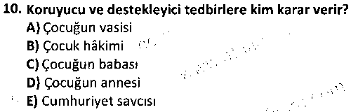 ÇGL3006 Çocuk Hakları ve Hukuku çıkmış sınav sorusu 2