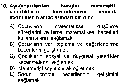 OKO402U İlköğretime Hazırlık Ve İlköğretim Programları çıkmış sınav sorusu 2